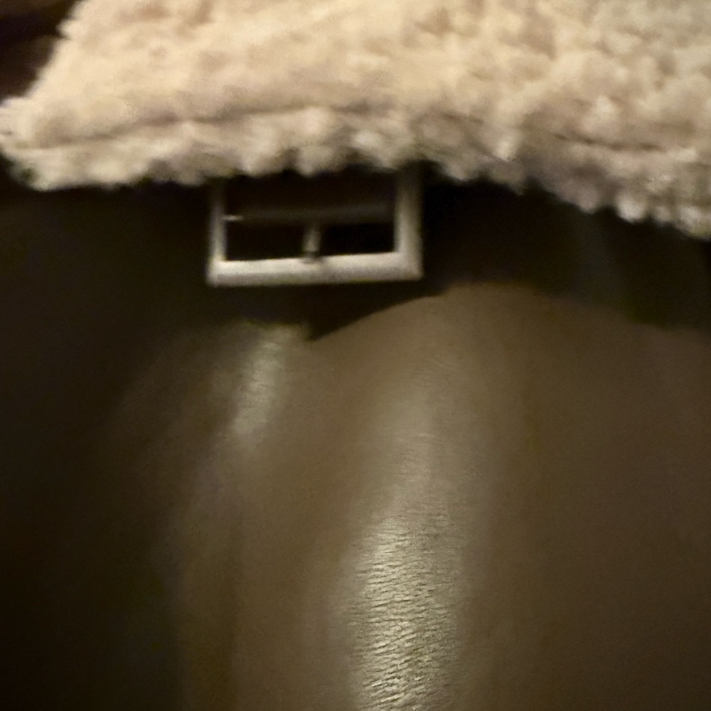 Glamorous Faux Shearling Leather Coat GUC - Picture 6 of 8